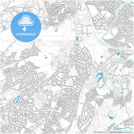 Filton, South West England, England, city map with high resolution roads.