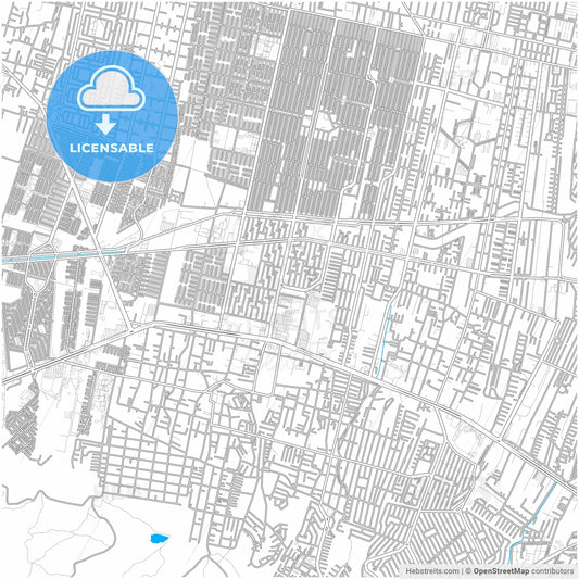 Coacalco de Berriozábal, México, Mexico, city map with high resolution roads.