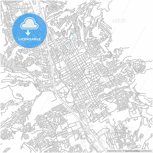 Chilpancingo, Guerrero, Mexico, city map with high resolution roads.