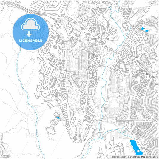 Aliso Viejo, California, United States, city map with high resolution roads.