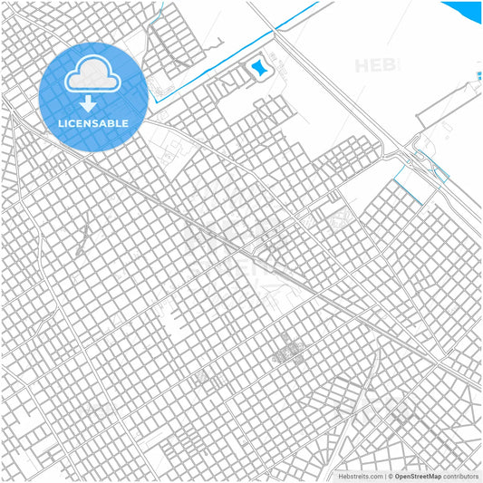Berazategui, Argentina, city map with high resolution roads.