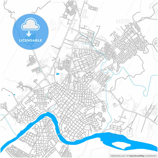 Girardot City, Colombia, city map with high resolution roads.