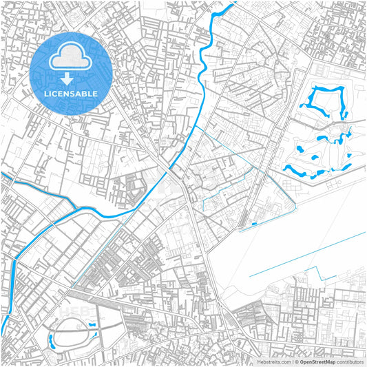 Ho Chi Minh City, Gia Định, Chợ Lớn, Vietnam, city map with high resolution roads.