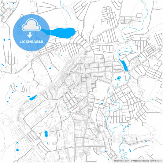 Alexandrov, Vladimir Oblast, Russia, city map with high resolution roads.