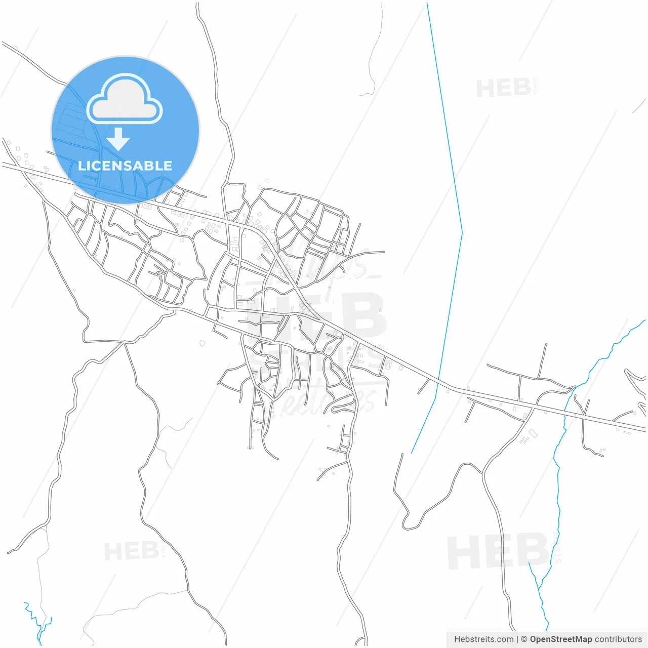 Silvan, Diyarbakır, Turkey, city map with high resolution roads.