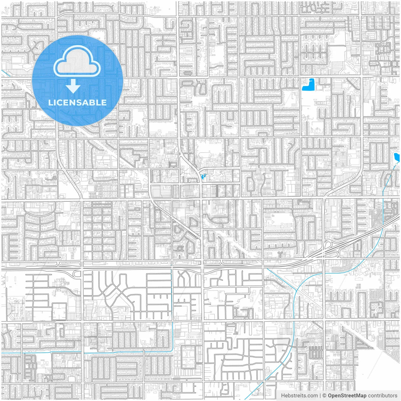 Garden Grove, California, United States, city map with high resolution roads.
