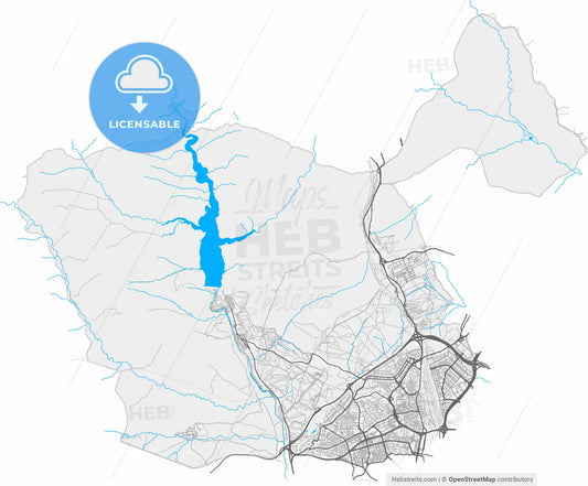 Fuencarral-El Pardo, 28048 Madrid, Spain, high resolution vector map - Instant download PDF and JPG