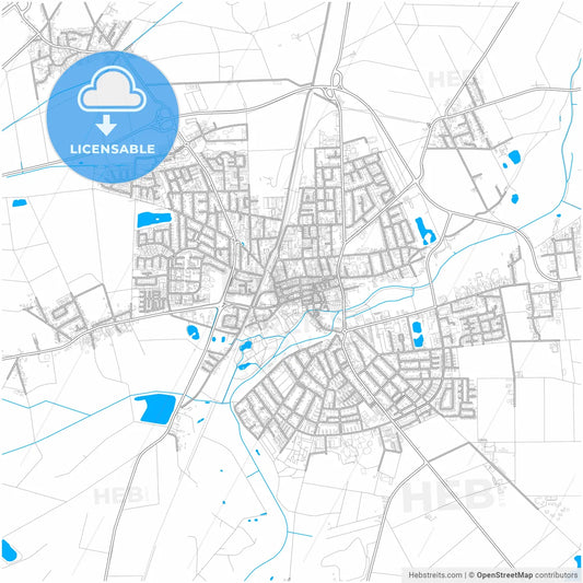 Burgdorf, Lower Saxony, Germany, city map with high resolution roads.