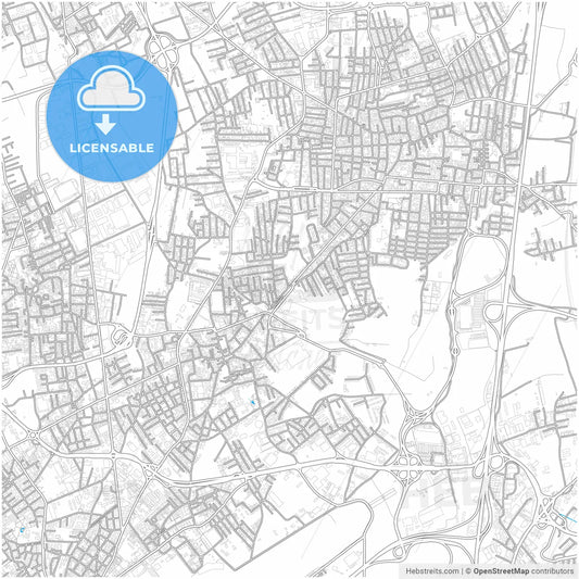 Casoria, Campania, Italy, city map with high resolution roads.