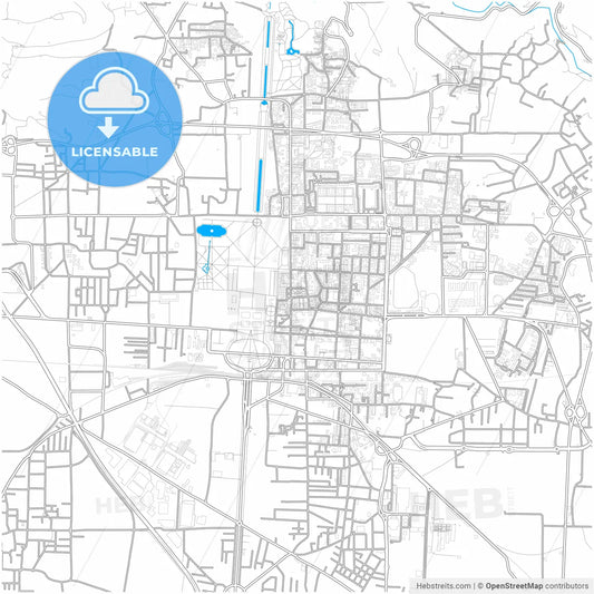 Caserta, Campania, Italy, city map with high resolution roads.