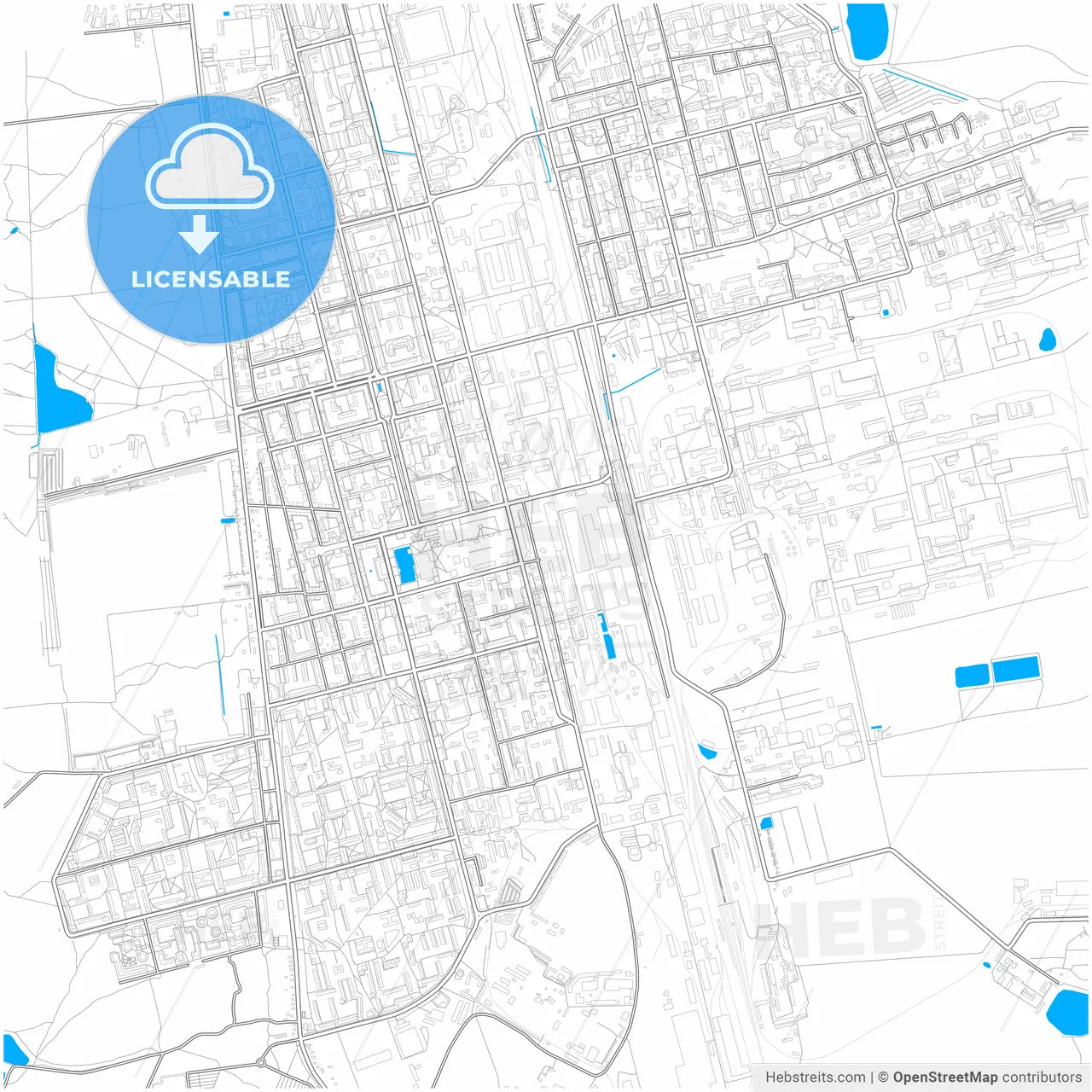 Elektrostal, Moscow Oblast, Russia, city map with high resolution roads.