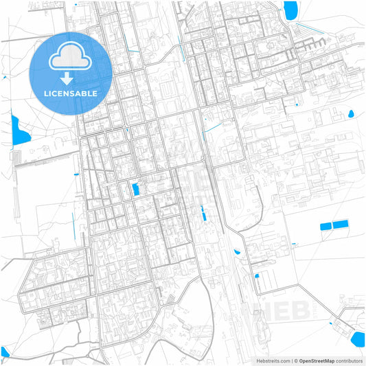 Elektrostal, Moscow Oblast, Russia, city map with high resolution roads.