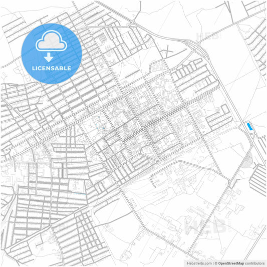 Chernogorsk, Republic of Khakassia, Russia, city map with high resolution roads.