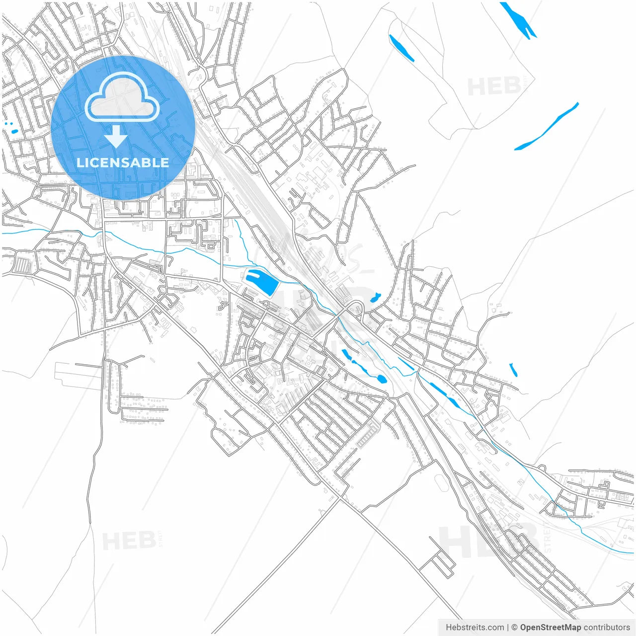 Cheremkhovo, Irkutsk Oblast, Russia, city map with high resolution roads.
