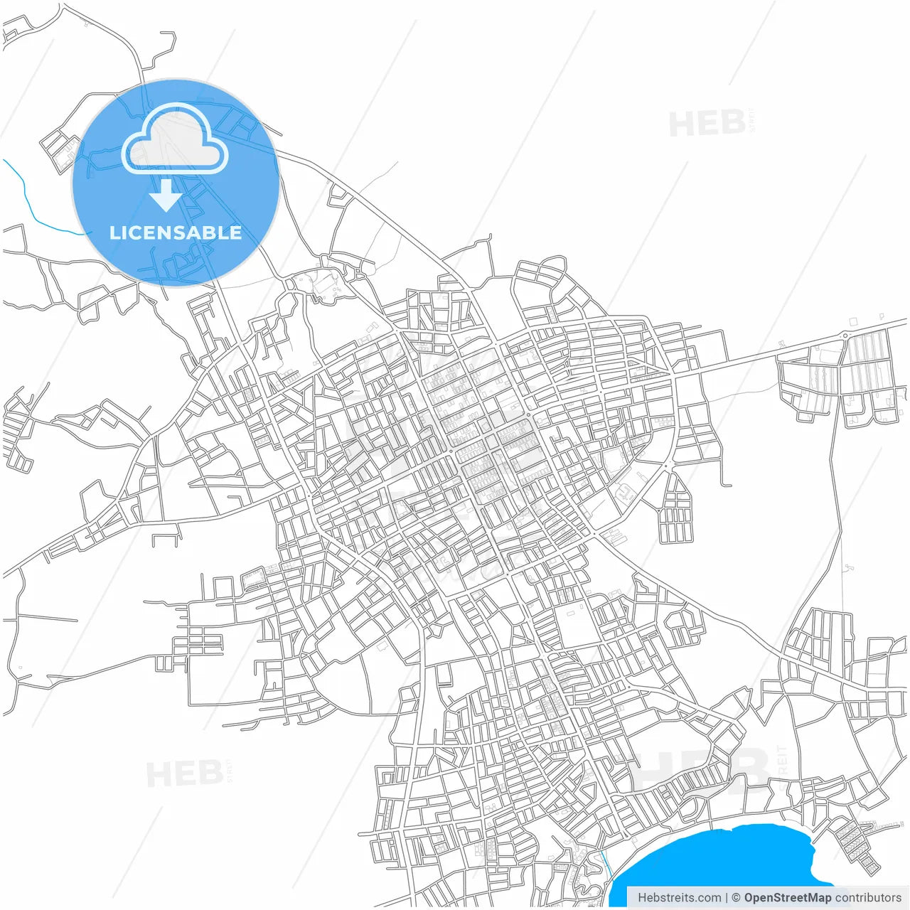 Didim, Aydın, Turkey, city map with high resolution roads.