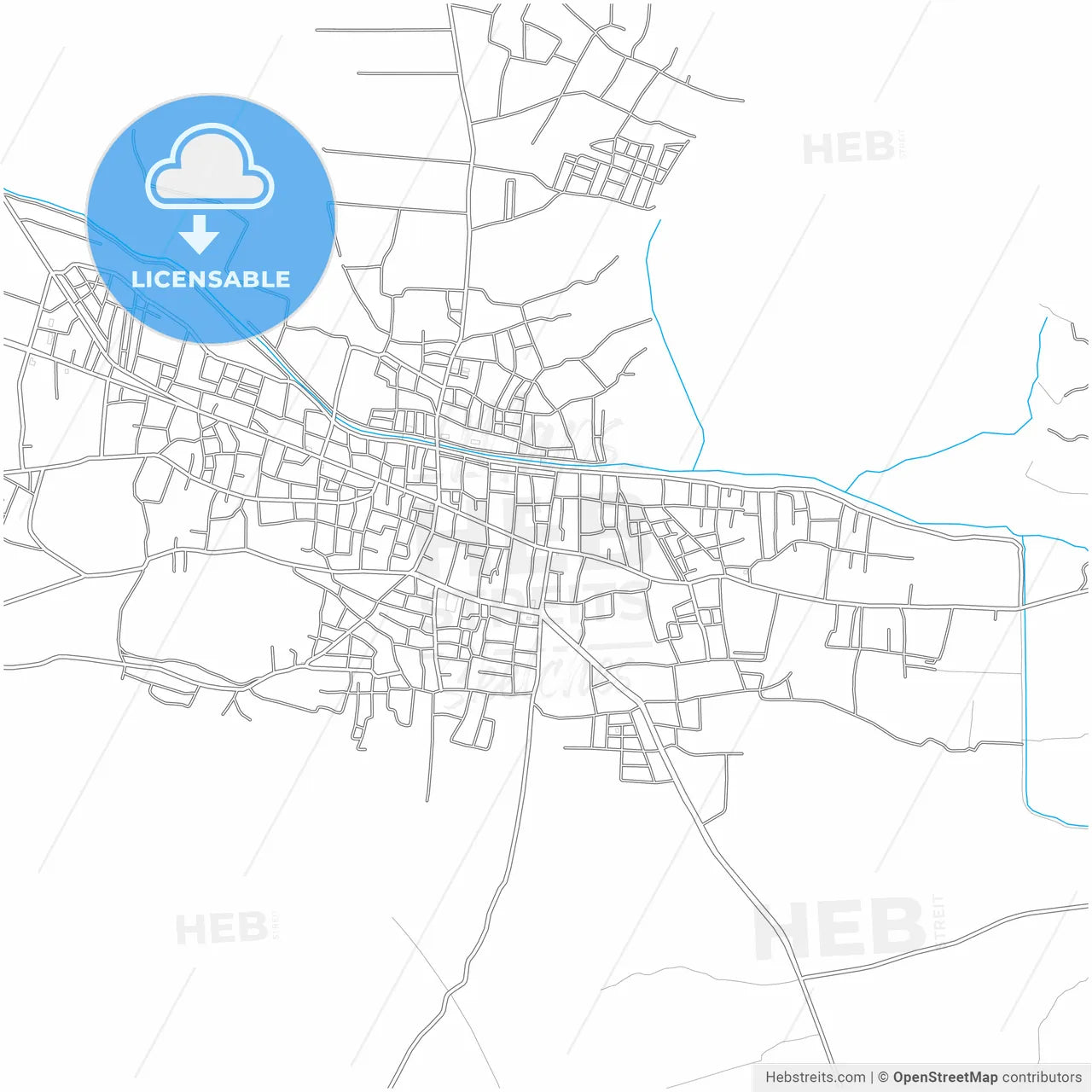 Erzin, Hatay, Turkey, city map with high resolution roads.