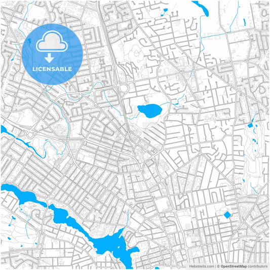 Saanich, British Columbia, Canada, city map with high resolution roads.