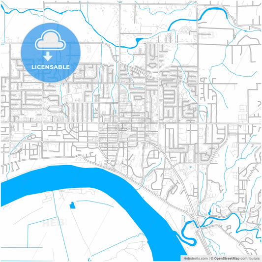 Maple Ridge, British Columbia, Canada, city map with high resolution roads.