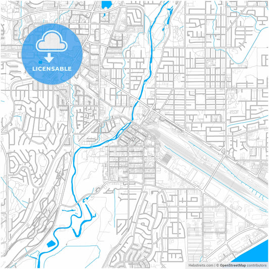 Port Coquitlam, British Columbia, Canada, city map with high resolution roads.