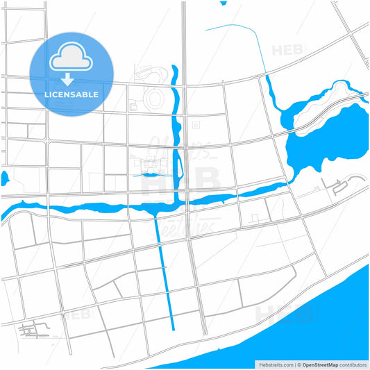 Anqing, Anhui, China, city map with high resolution roads.