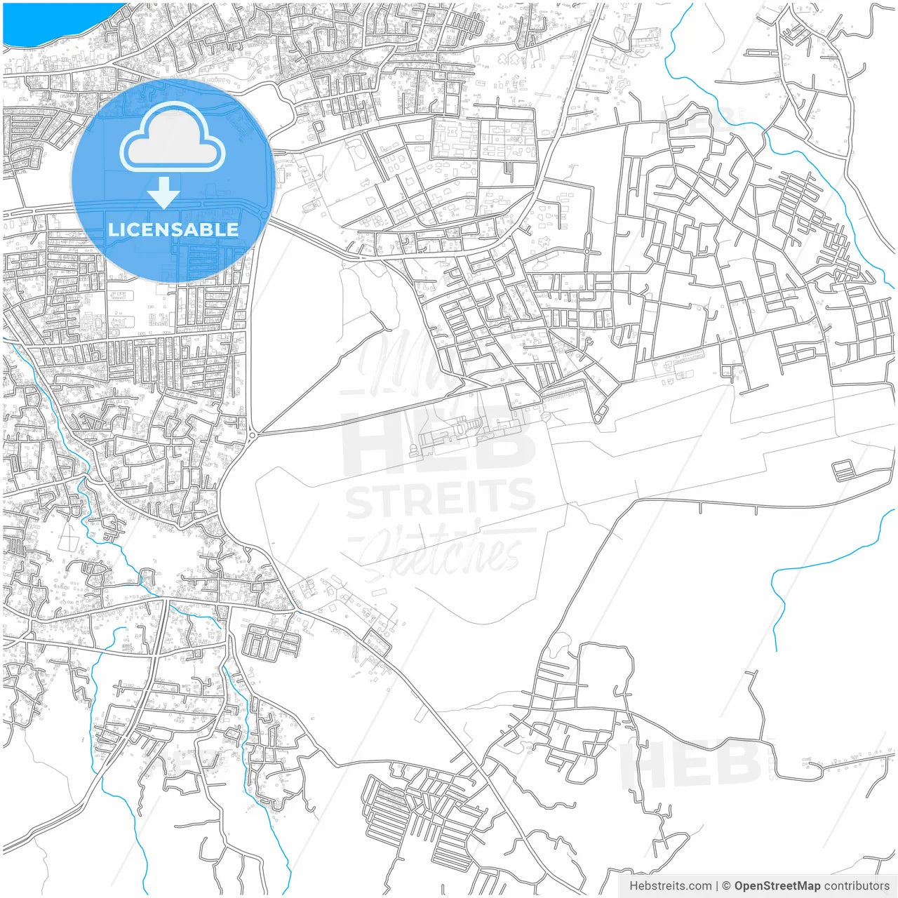 Kupang, East Nusa Tenggara, Indonesia, city map with high resolution roads.
