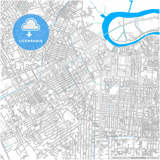 Palangka Raya, Central Kalimantan, Indonesia, city map with high resolution roads.