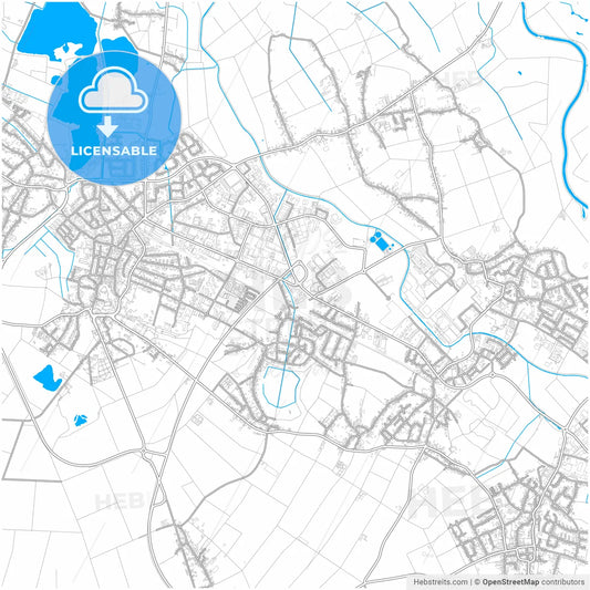 Heinsberg, North Rhine-Westphalia, Germany, city map with high resolution roads.
