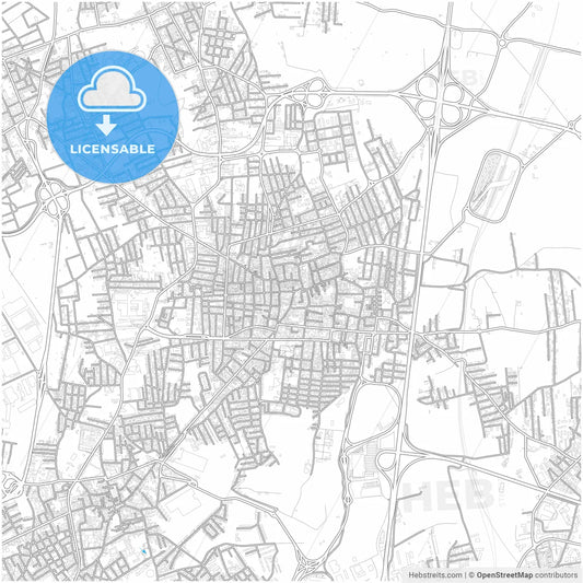 Afragola, Campania, Italy, city map with high resolution roads.