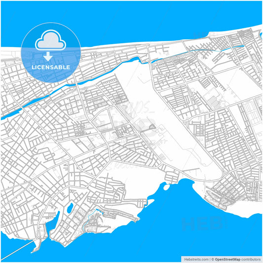 Ciudad del Carmen, Campeche, Mexico, city map with high resolution roads.