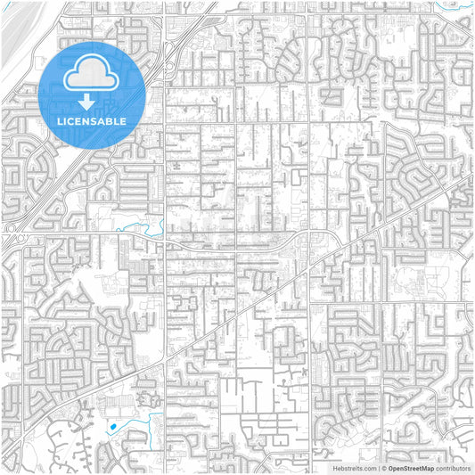 Citrus Heights, California, United States, city map with high resolution roads.