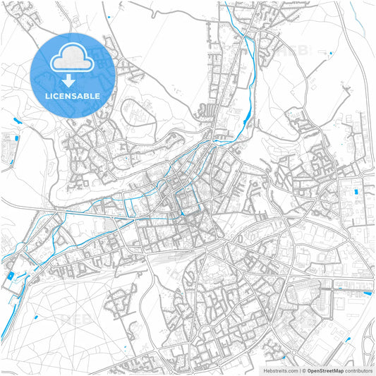 Évreux, Eure, France, city map with high resolution roads.