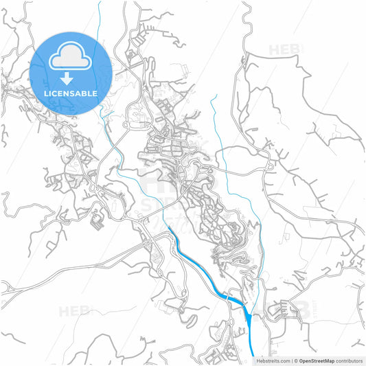 Catanzaro, Calabria, Italy, city map with high resolution roads.