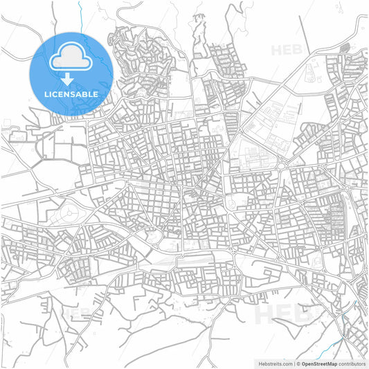 Elâzığ, Elâzığ, Turkey, city map with high resolution roads.