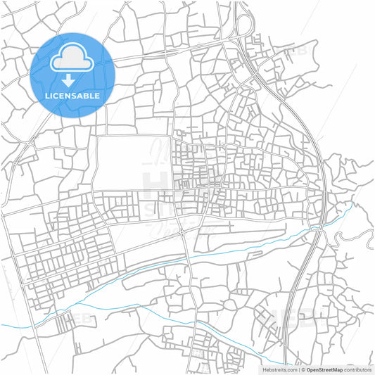 Dörtyol, Hatay, Turkey, city map with high resolution roads.