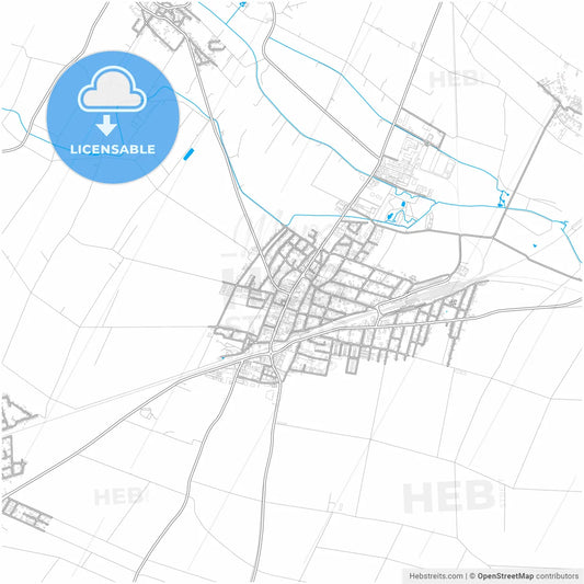 Gänserndorf, Lower Austria, Austria, city map with high resolution roads.