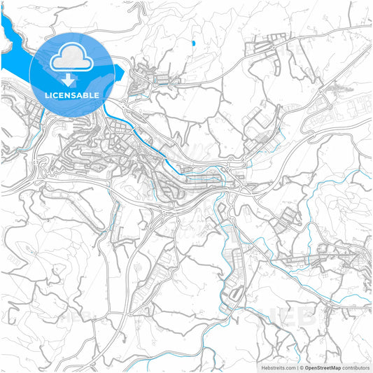 Errenteria, Gipuzkoa, Spain, city map with high resolution roads.