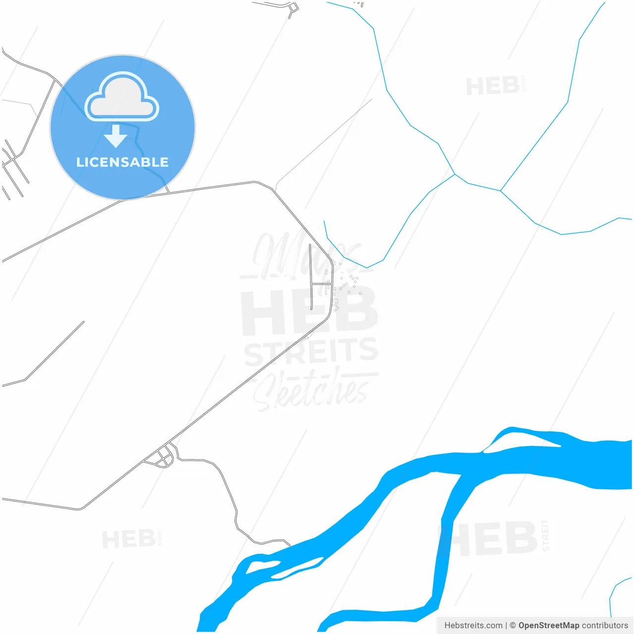 Changuinola, Bocas del Toro, Panama, city map with high resolution roads.