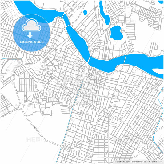 Campos dos Goytacazes, Brazil, city map with high resolution roads.