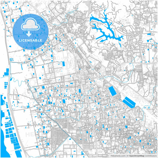 Chittagong, Chittagong, Bangladesh, city map with high resolution roads.
