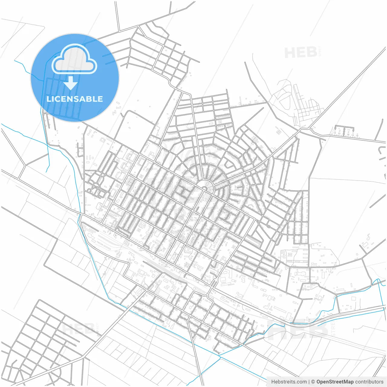 Armavir, Armavir, Armenia, city map with high resolution roads.
