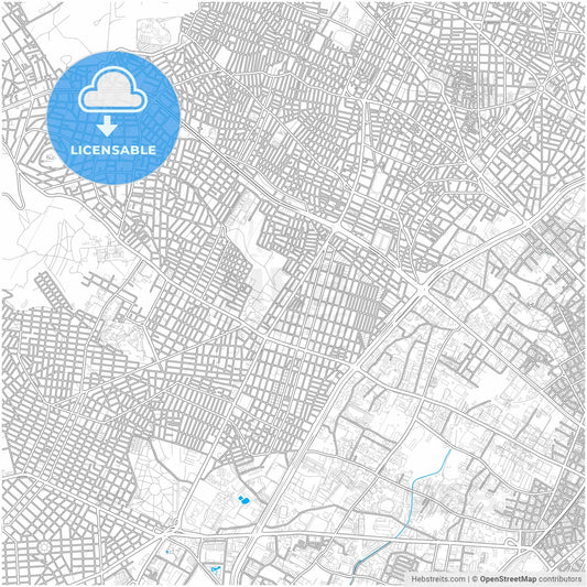 Egaleo, Attica, Greece, city map with high resolution roads.