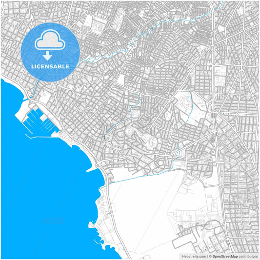 Alimos, Attica, Greece, city map with high resolution roads.