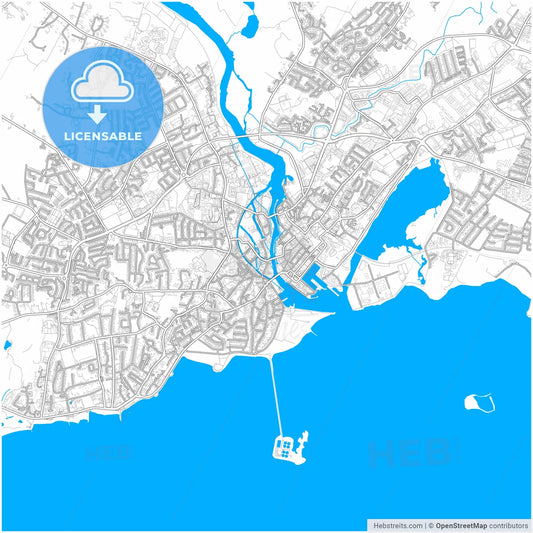 Galway, County Galway, Ireland, city map with high resolution roads.