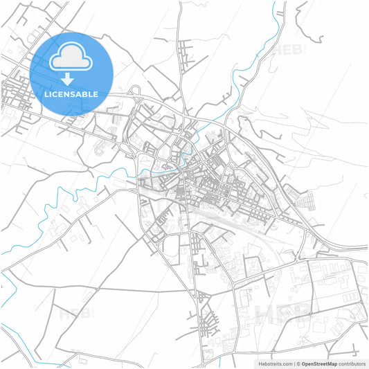 Battipaglia, Campania, Italy, city map with high resolution roads.