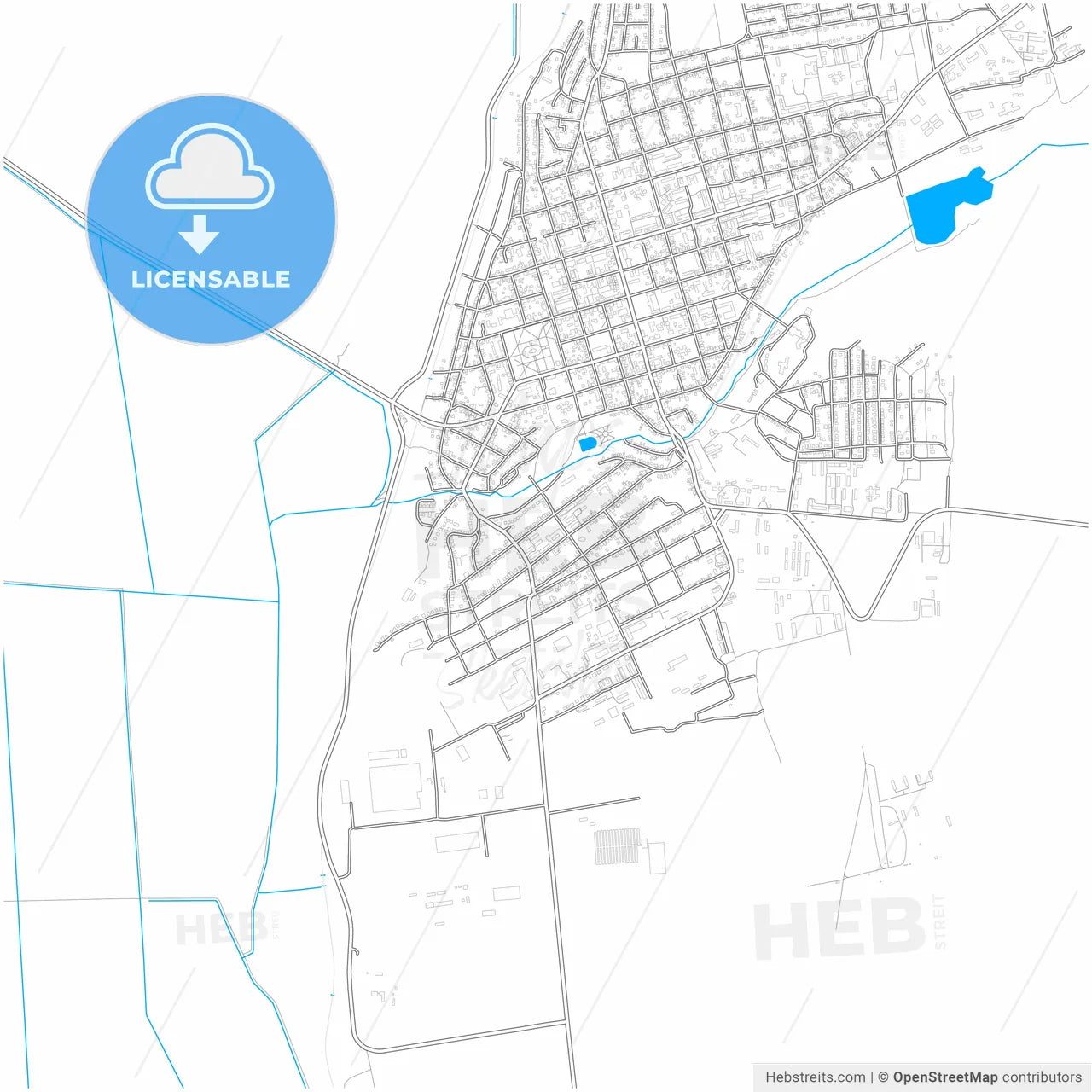 Cahul, Cahul district, Moldova, city map with high resolution roads.