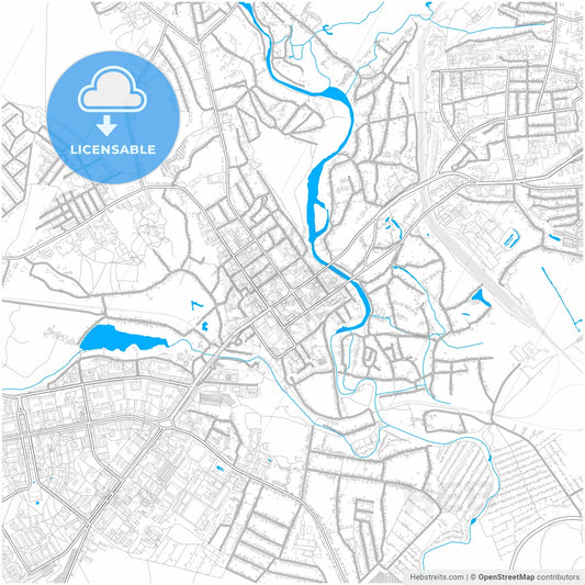 Stary Oskol, Belgorod Oblast, Russia, city map with high resolution roads.