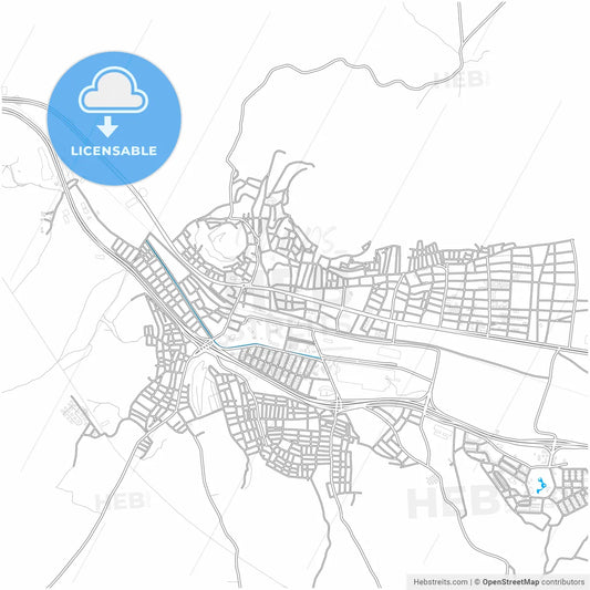 Bozüyük, Bilecik, Turkey, city map with high resolution roads.