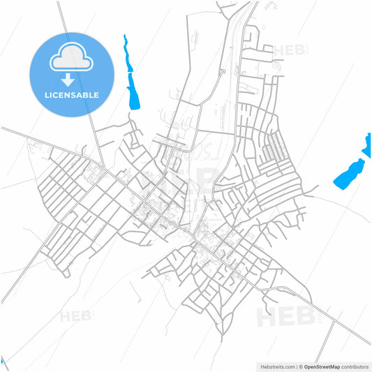 Ceadâr-Lunga, Gagauzia, Moldova, city map with high resolution roads.