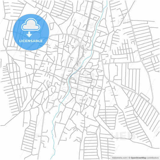 Shali, Chechen Republic, Russia, city map with high resolution roads.