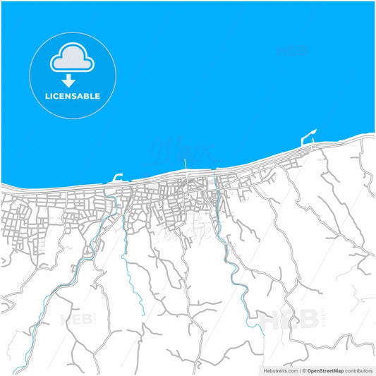 Bulancak, Giresun, Turkey, city map with high resolution roads.